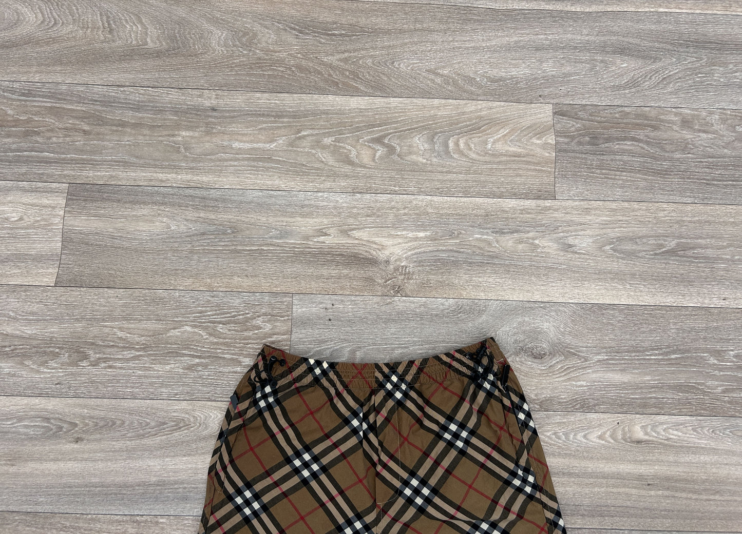 Burberry checkered logo shorts