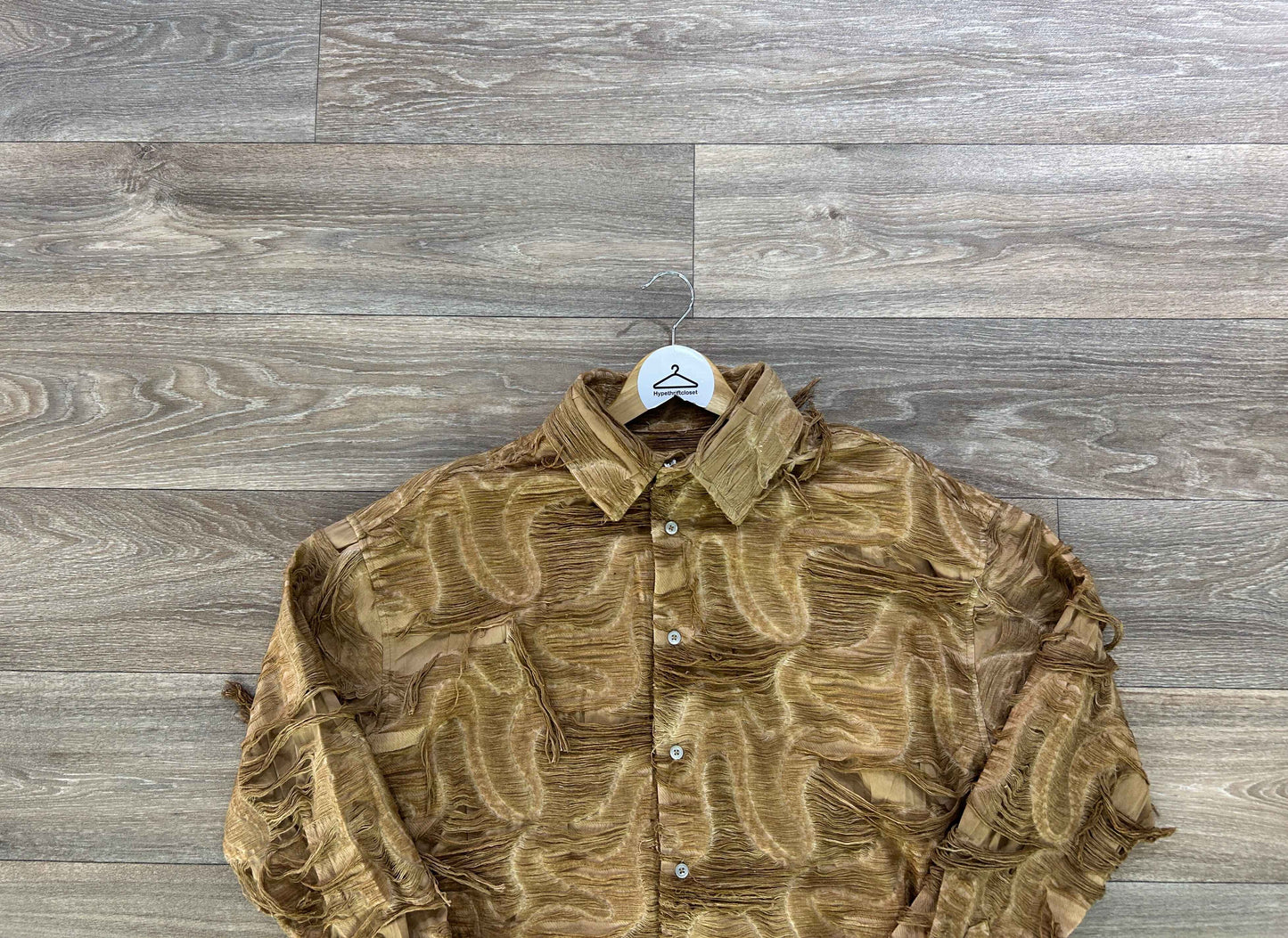 Givenchy distressed button up shirt