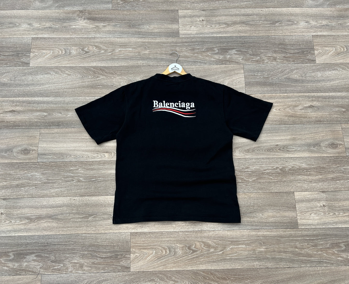 Balenciaga campaign embroidered logo tshirt