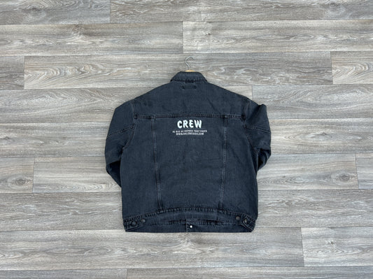 Balenciaga Crew emroidered logo denim jacket