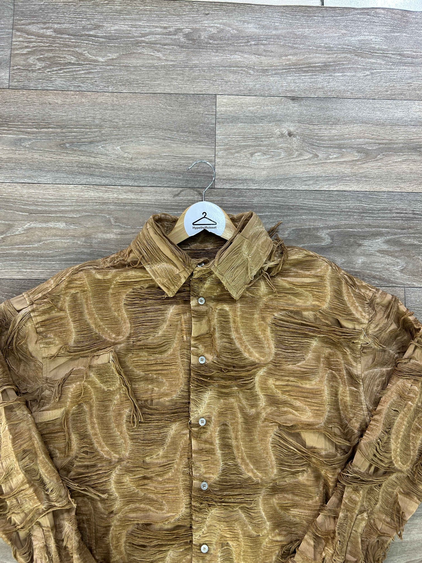 Givenchy distressed button up shirt