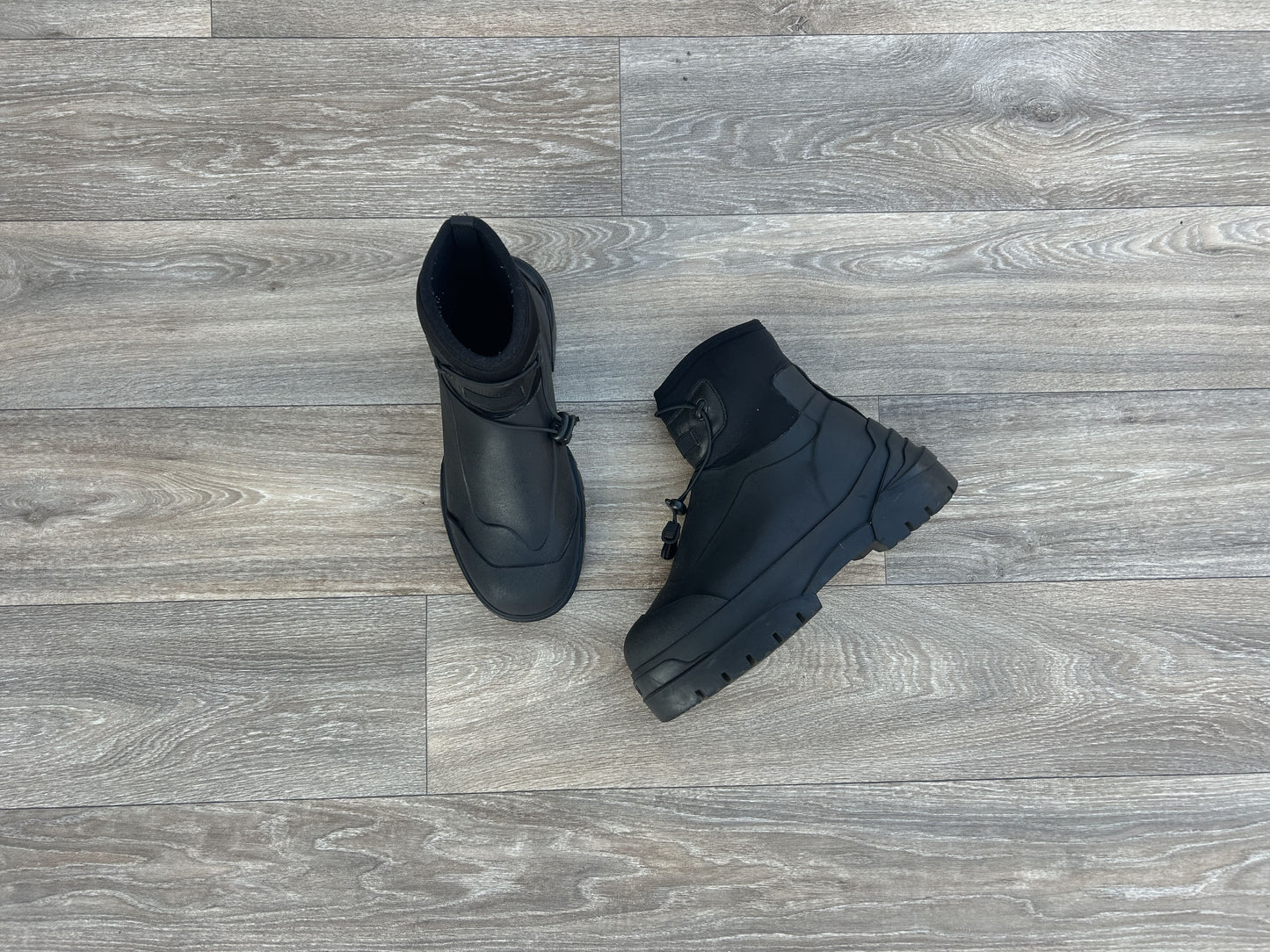 Moncler x 1017 Alyx 9sm leather-trimmed rubber & neoprene boots