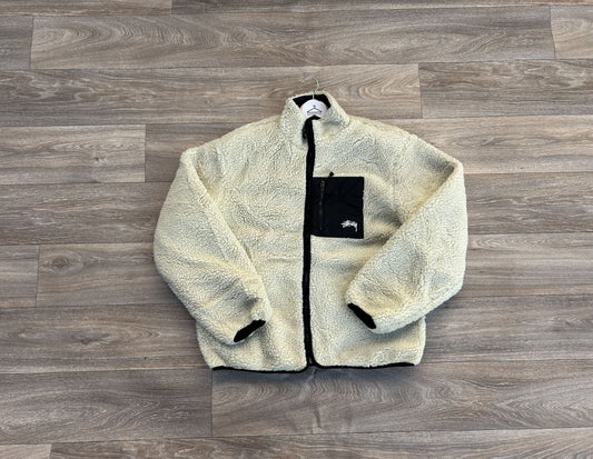 Reversible Stussy logo fleece sweater