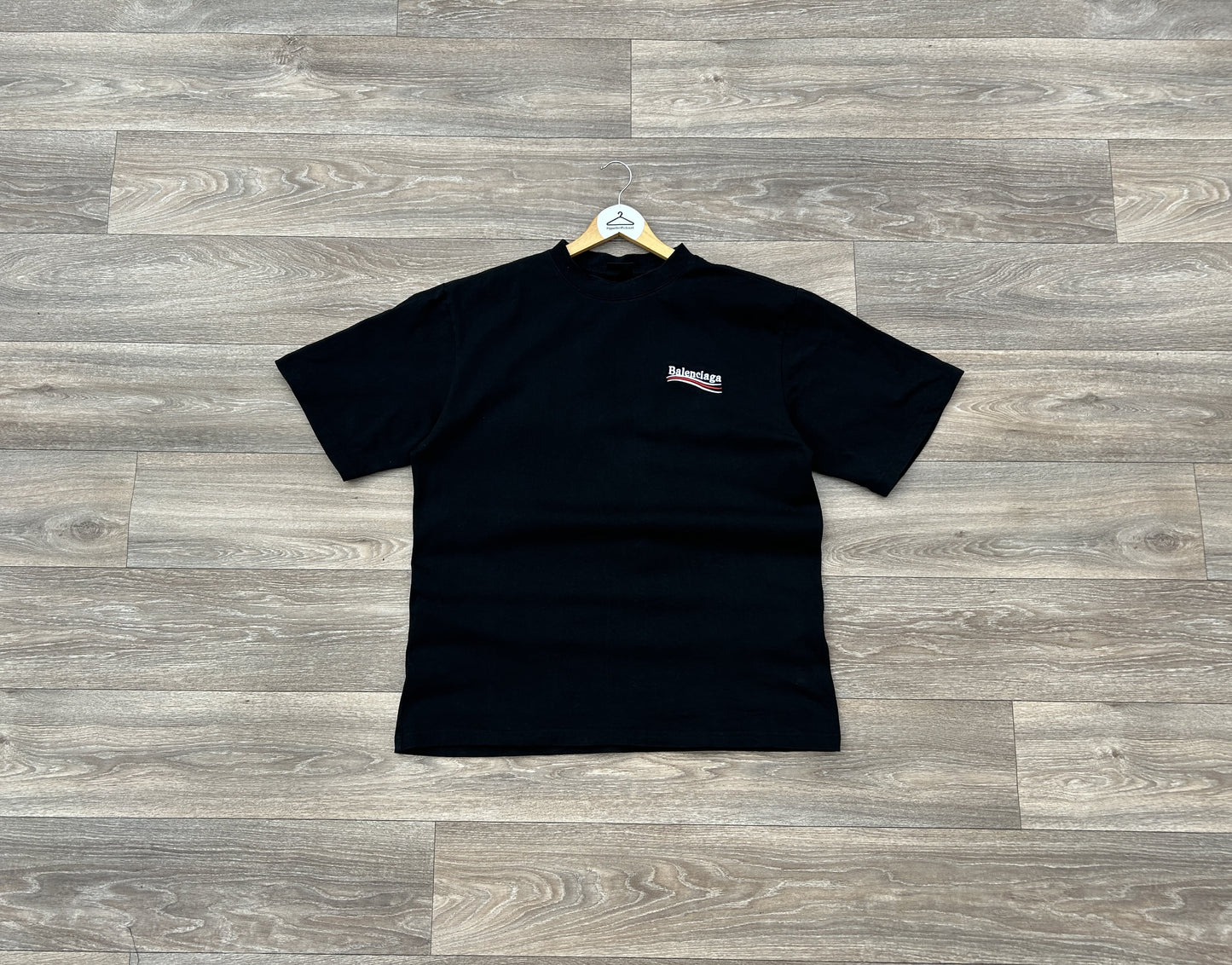 Balenciaga campaign embroidered logo tshirt