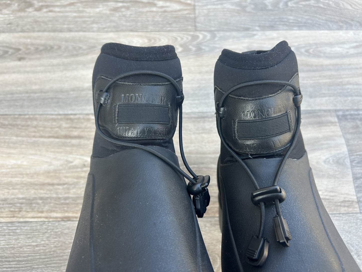 Moncler x 1017 Alyx 9sm leather-trimmed rubber & neoprene boots