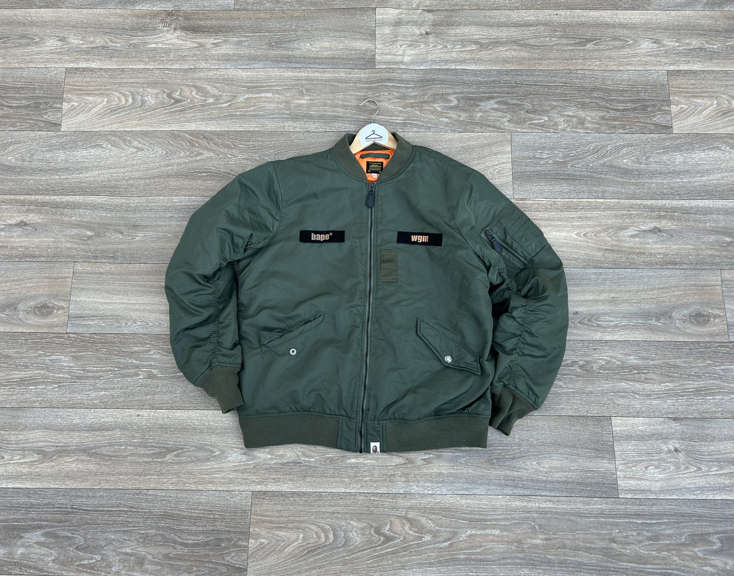 Bape WGM Logo bomber pilot jacket