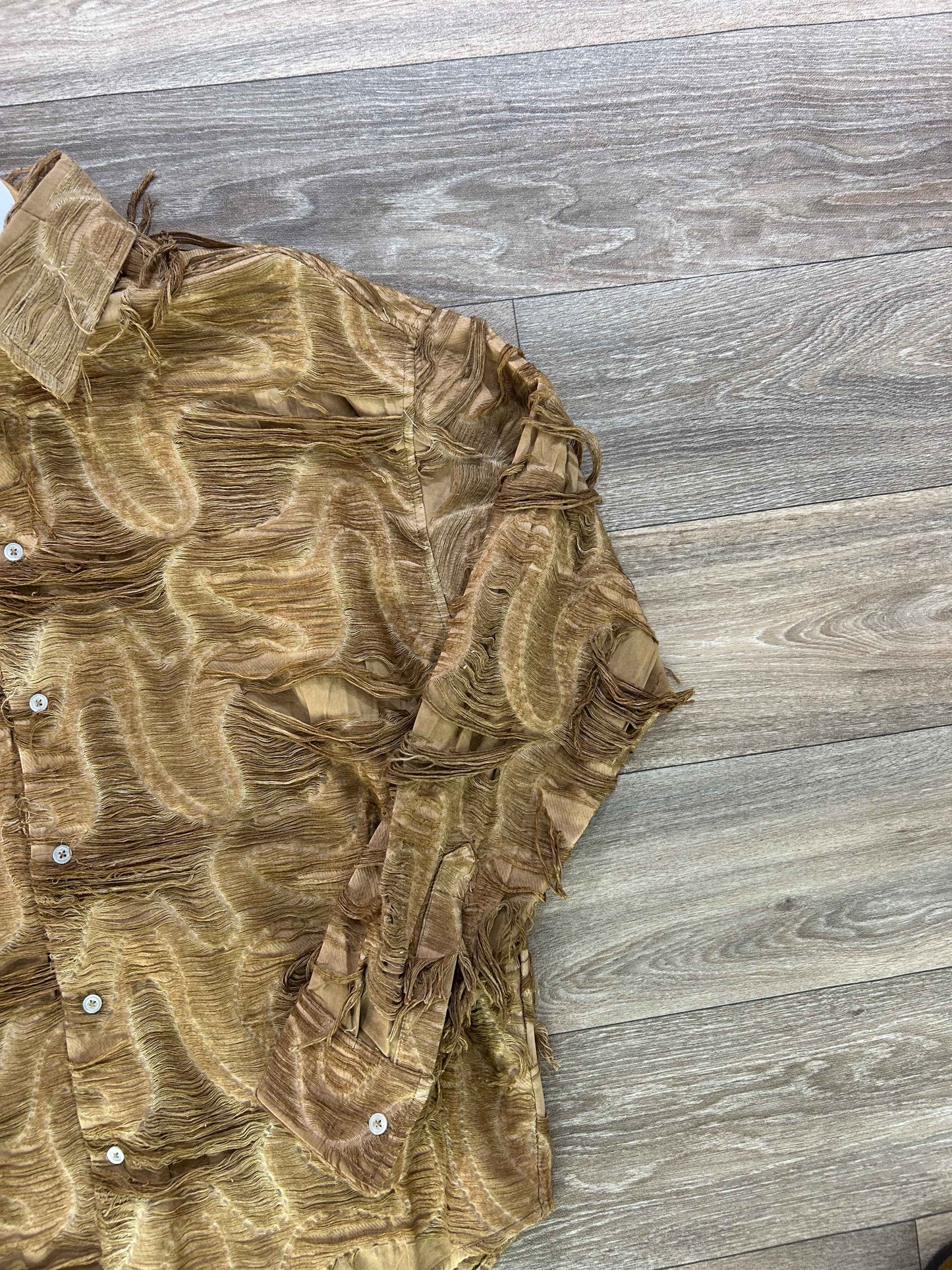 Givenchy distressed button up shirt