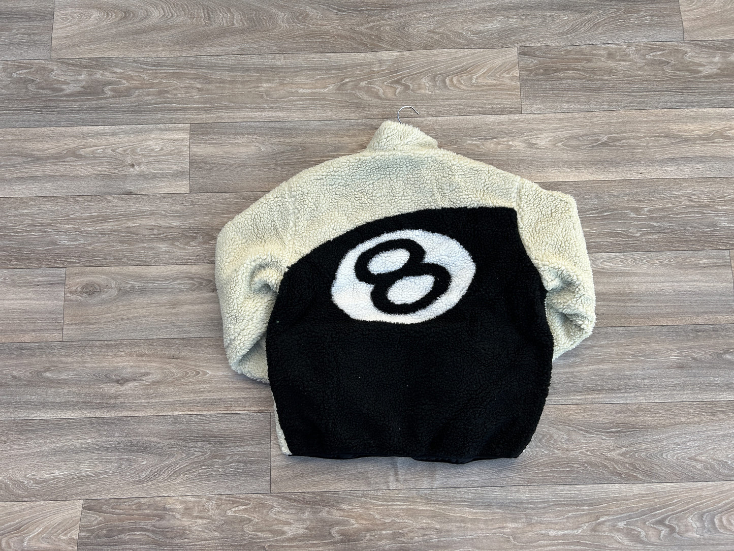 Reversible Stussy logo fleece sweater