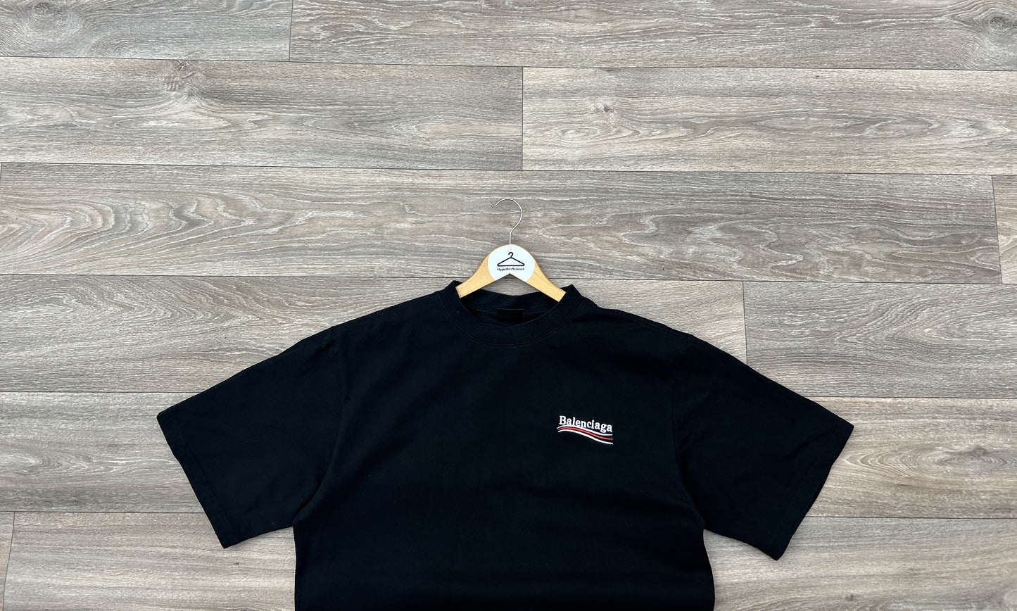 Balenciaga campaign embroidered logo tshirt