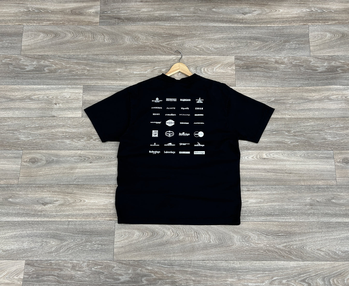 Balenciaga multi logo print tshirt
