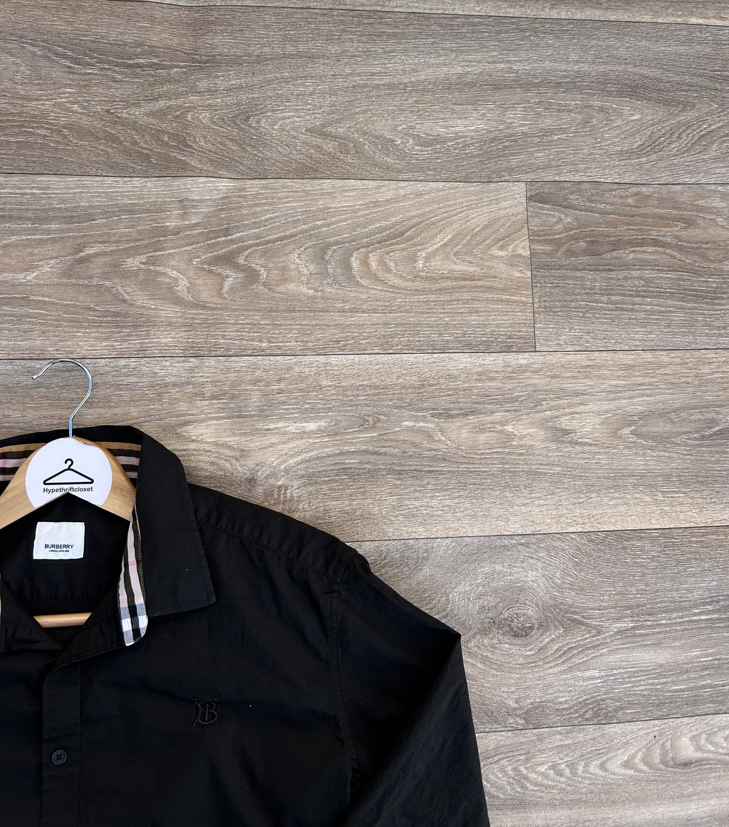 Burberry TB logo button up shirt