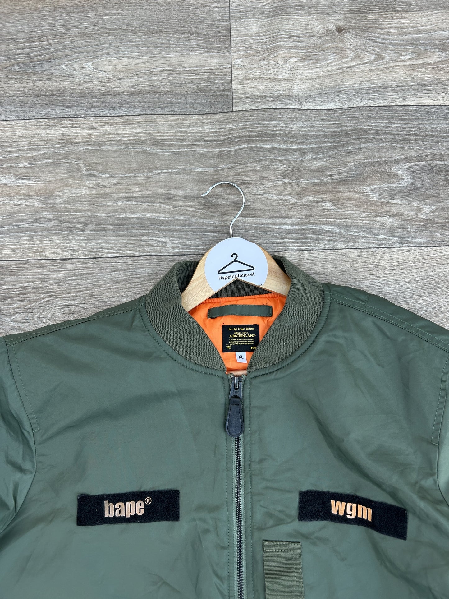 Bape WGM Logo bomber pilot jacket