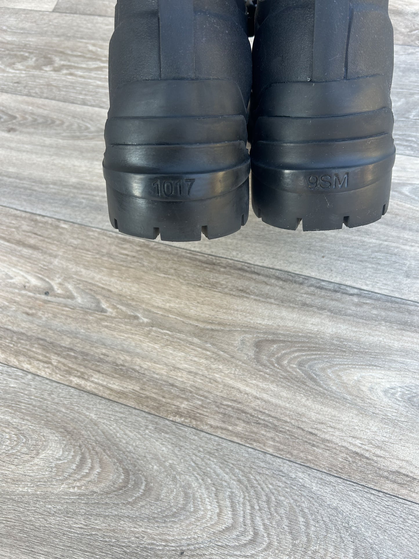 Moncler x 1017 Alyx 9sm leather-trimmed rubber & neoprene boots