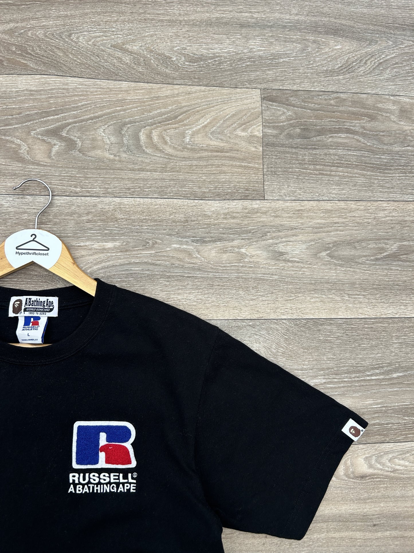 Bape x Russell logo tshirt
