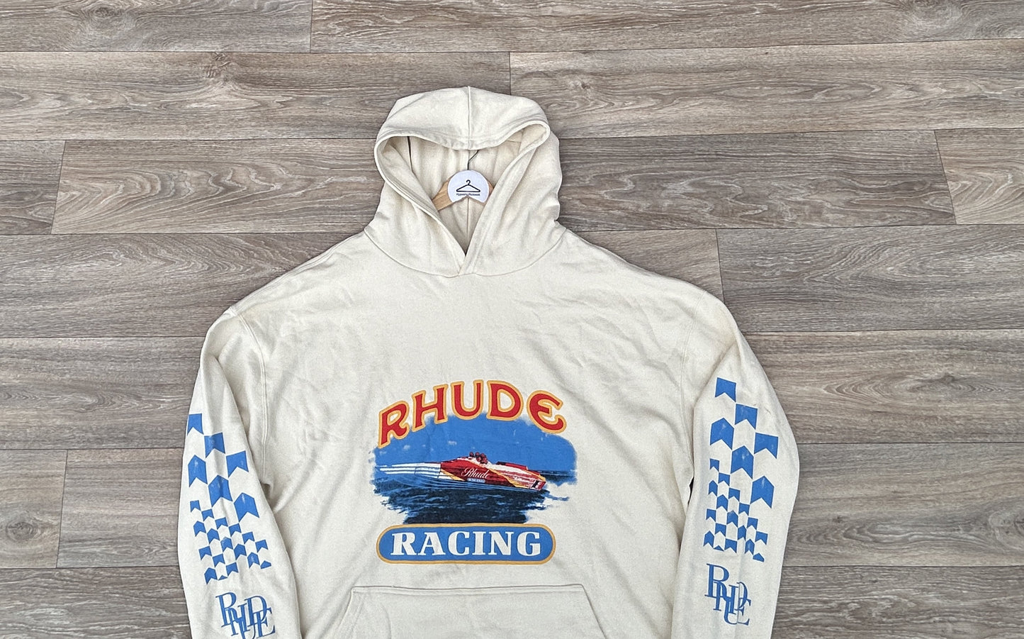 Rhude Racing logo print hoodie