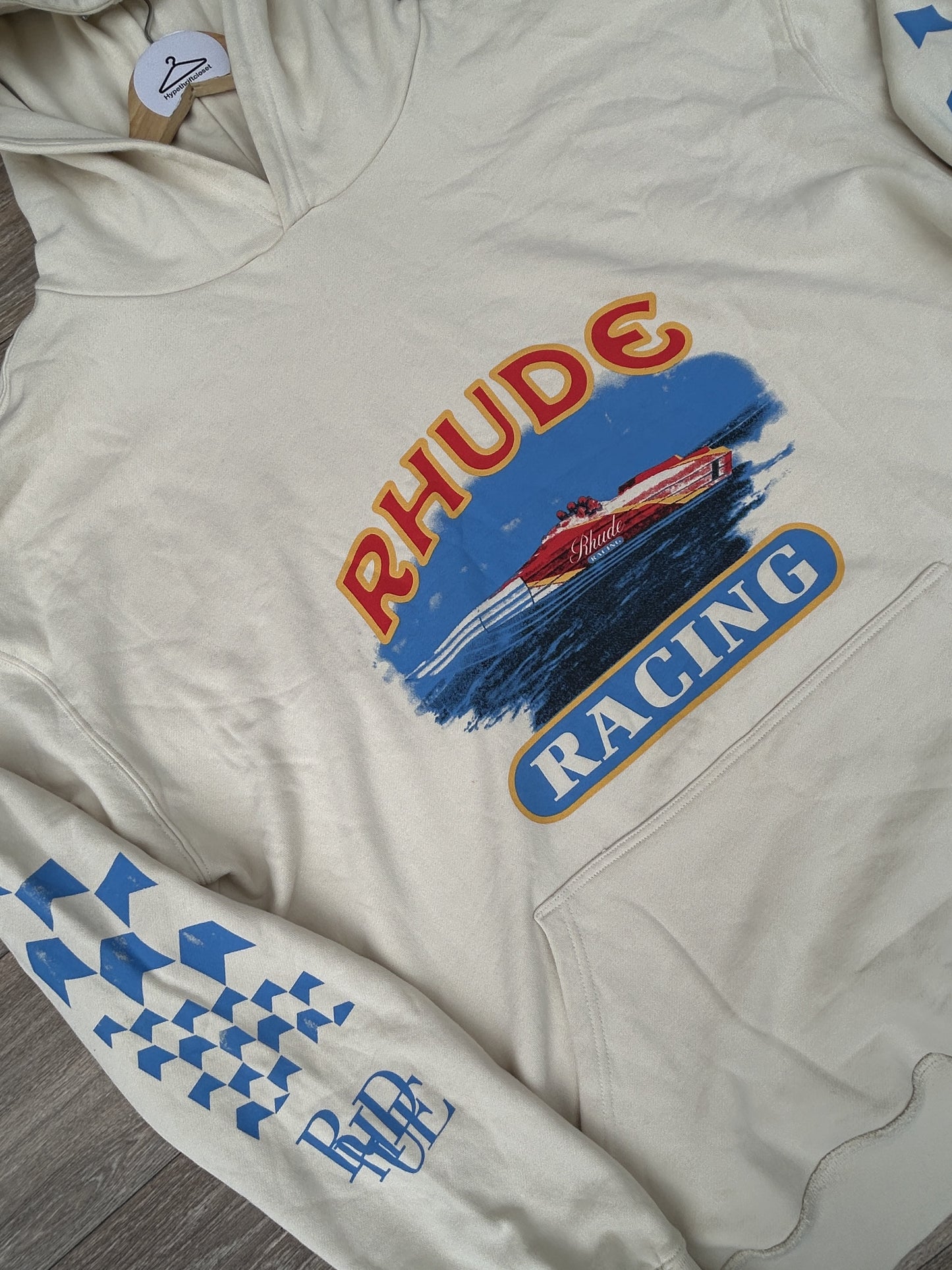 Rhude Racing logo print hoodie
