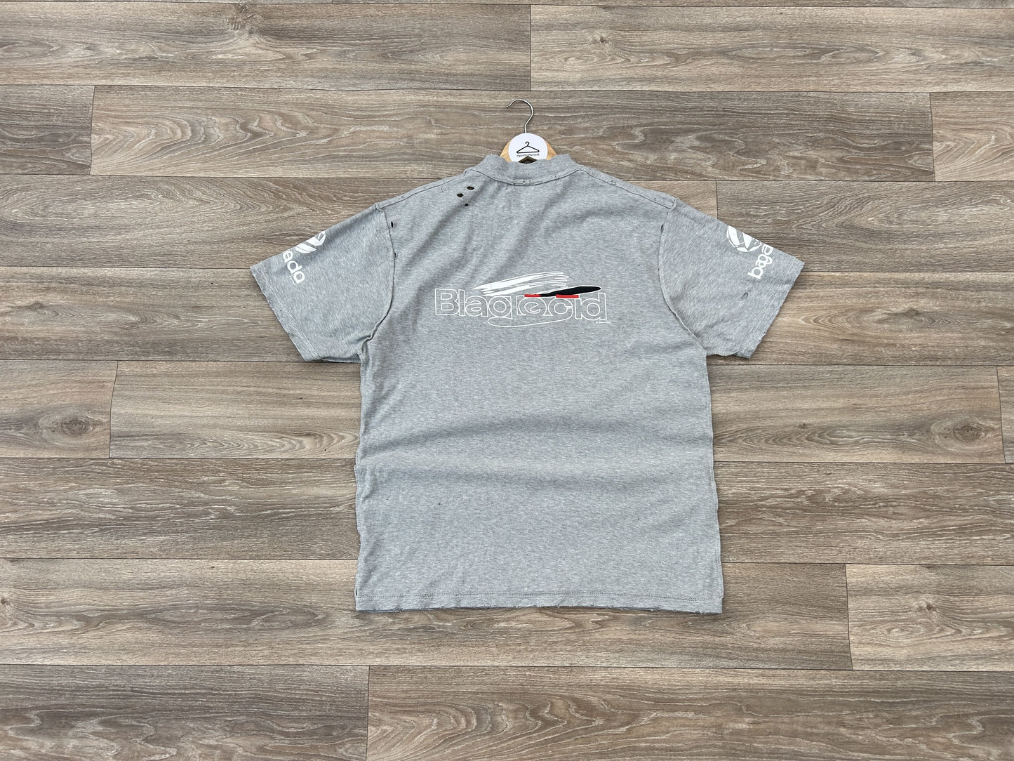 Balenciaga AI generated inside out logo print tshirt