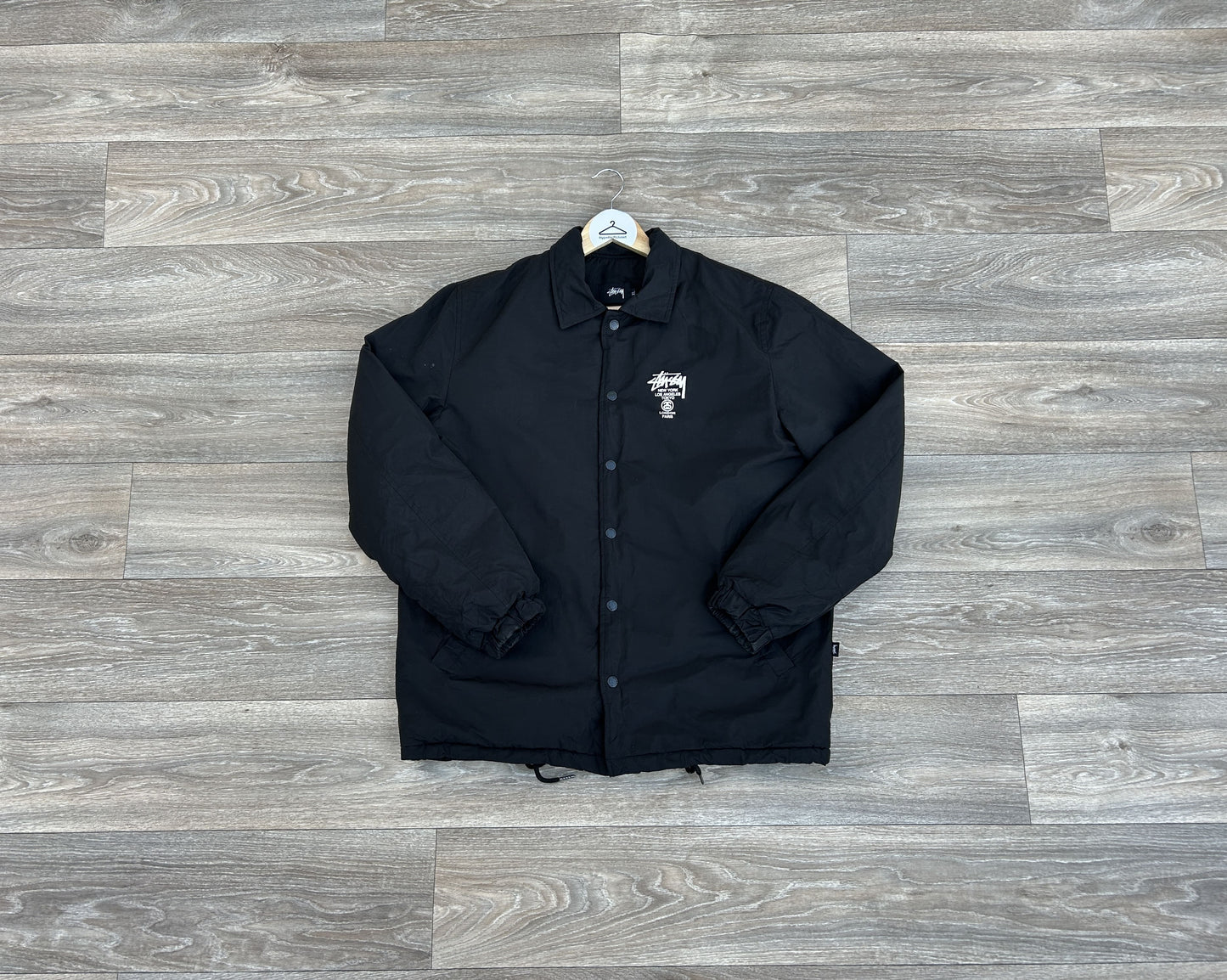Stussy all cities logo print jacket