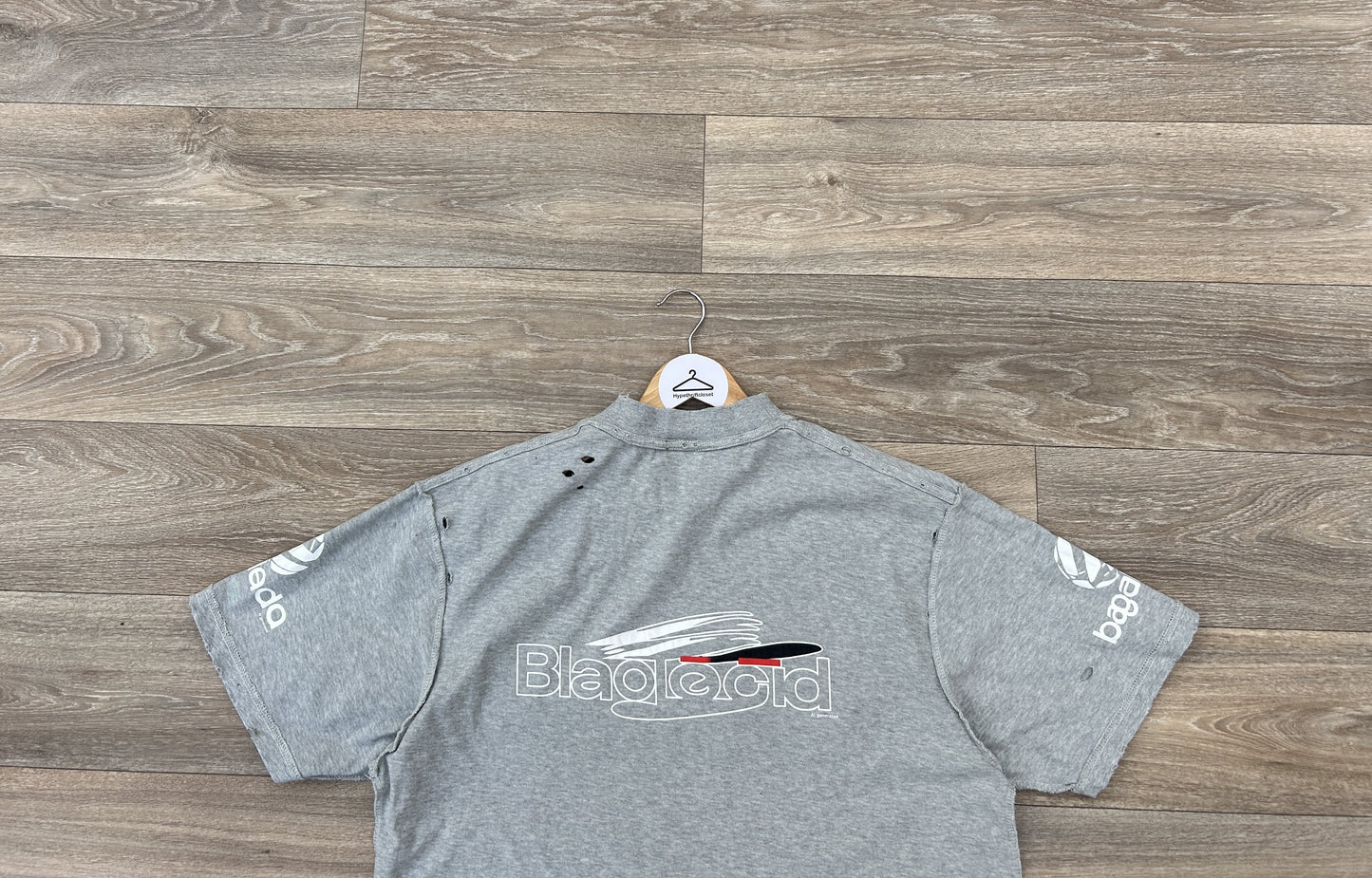 Balenciaga AI generated inside out logo print tshirt