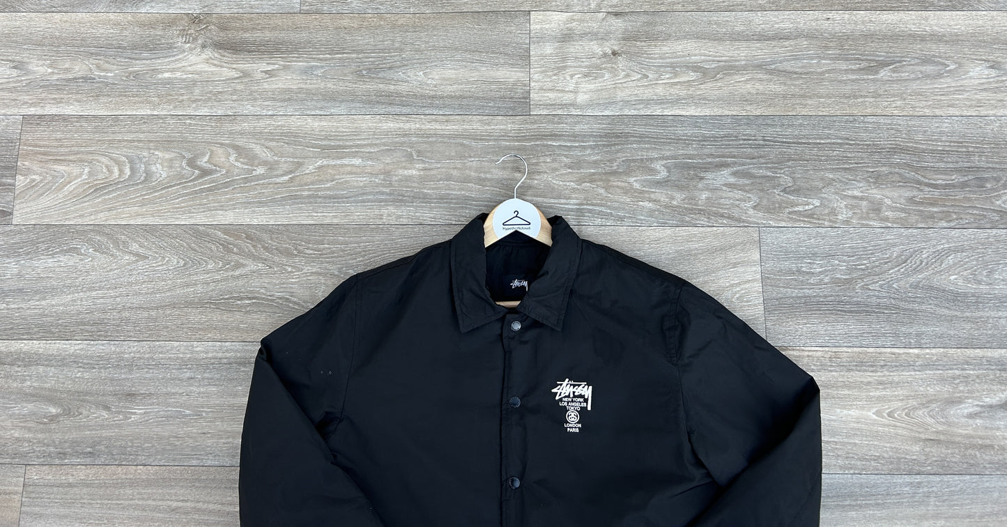 Stussy all cities logo print jacket