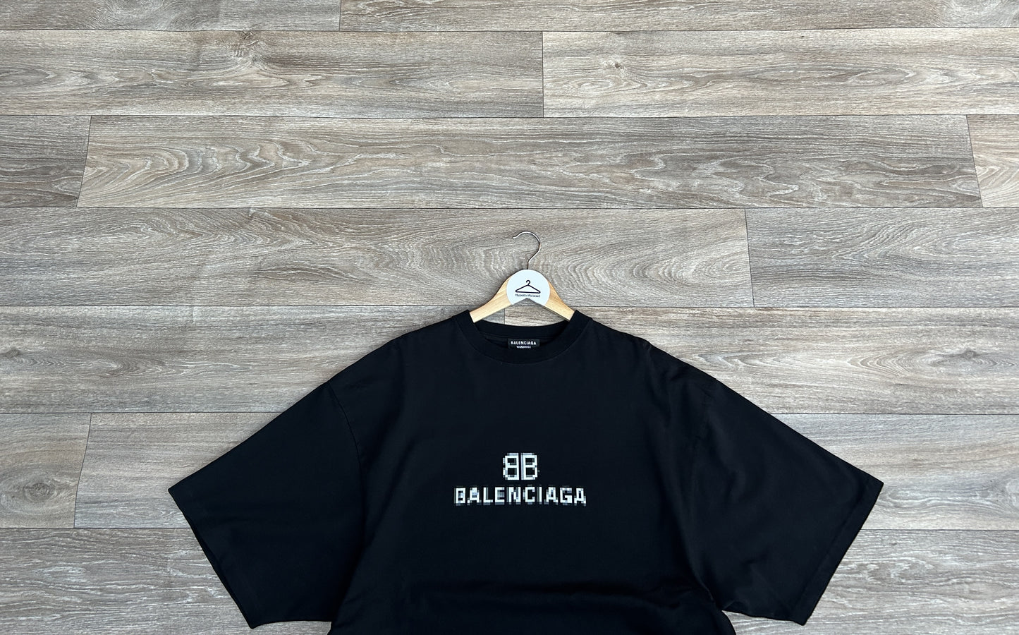 Balenciaga pixels logo print tshirt