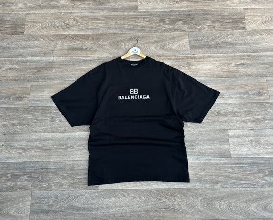 Balenciaga pixels logo print tshirt