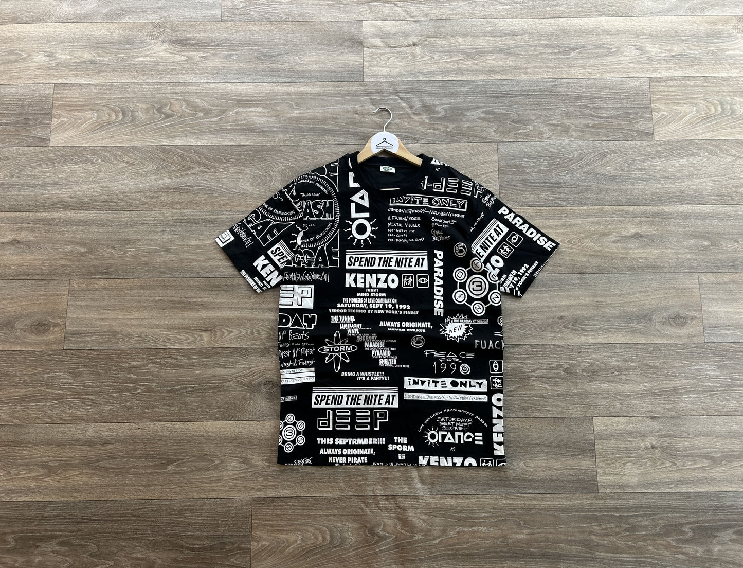 Kenzo multi logo print tshirt