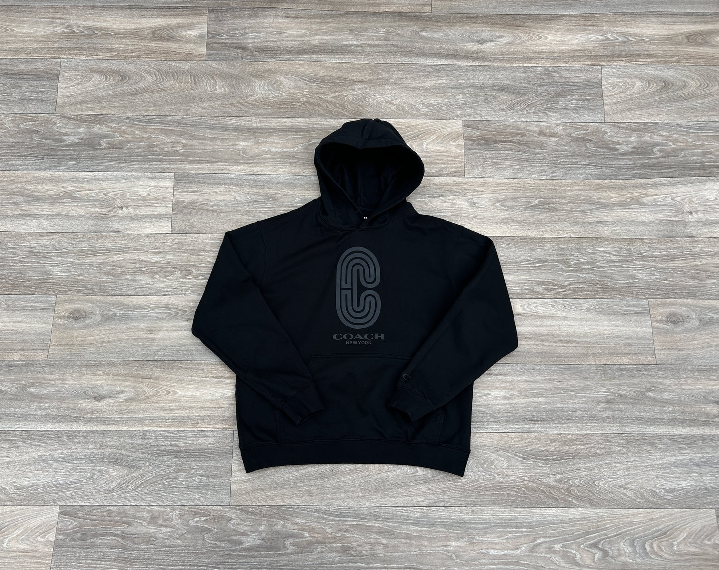 Coach reflective logo print hoodie