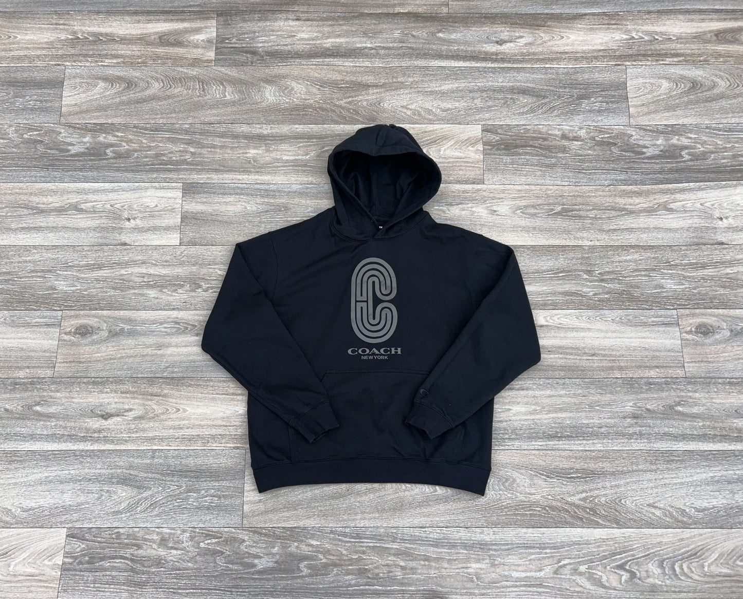 Coach reflective logo print hoodie
