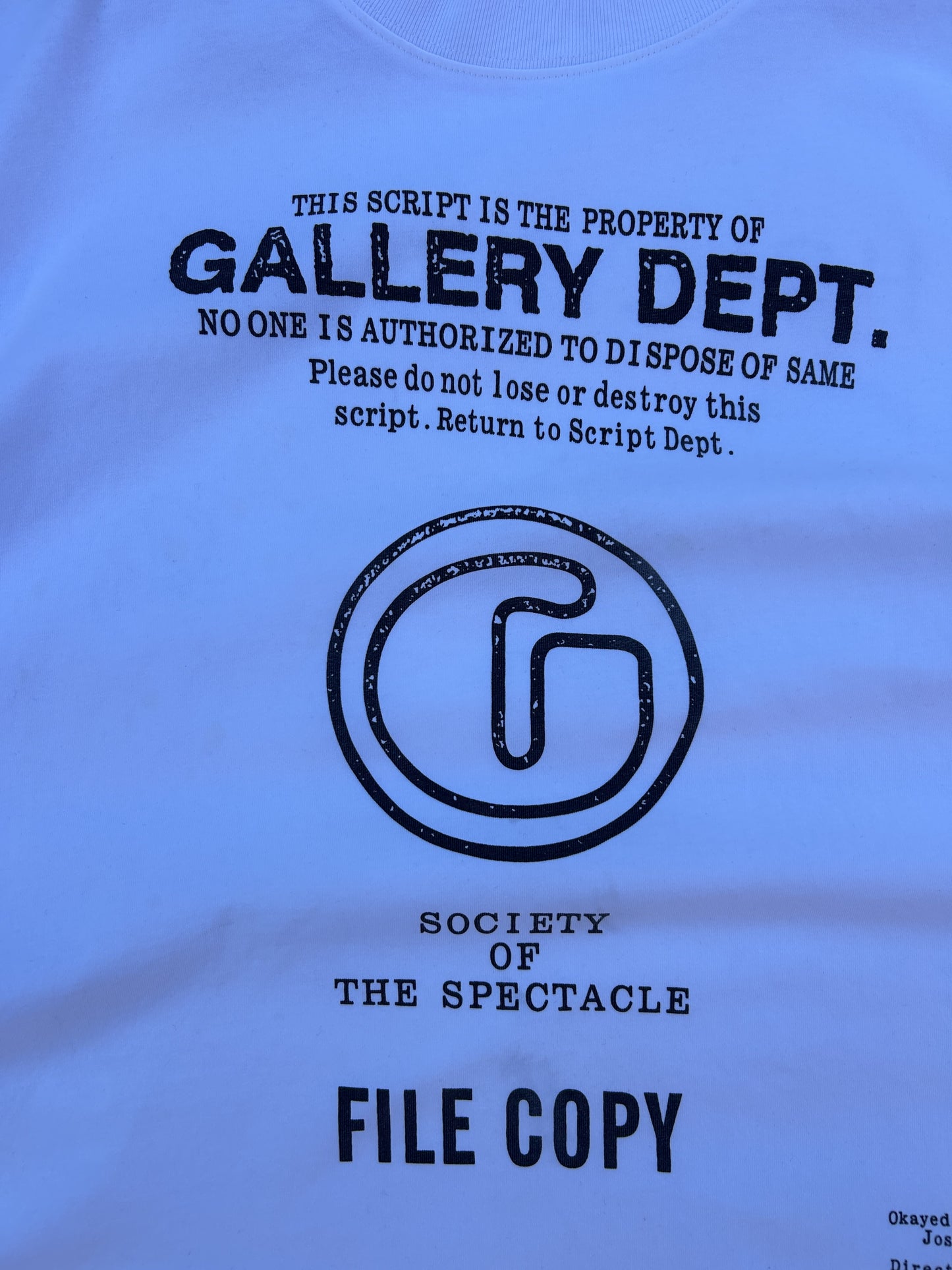 Gallery Dept file copy logo tshirt