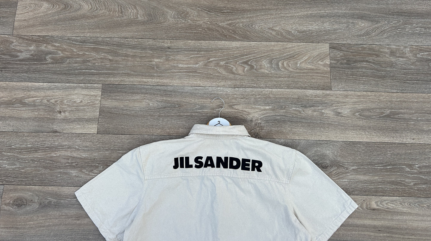 Jil Sander button up logo shirt