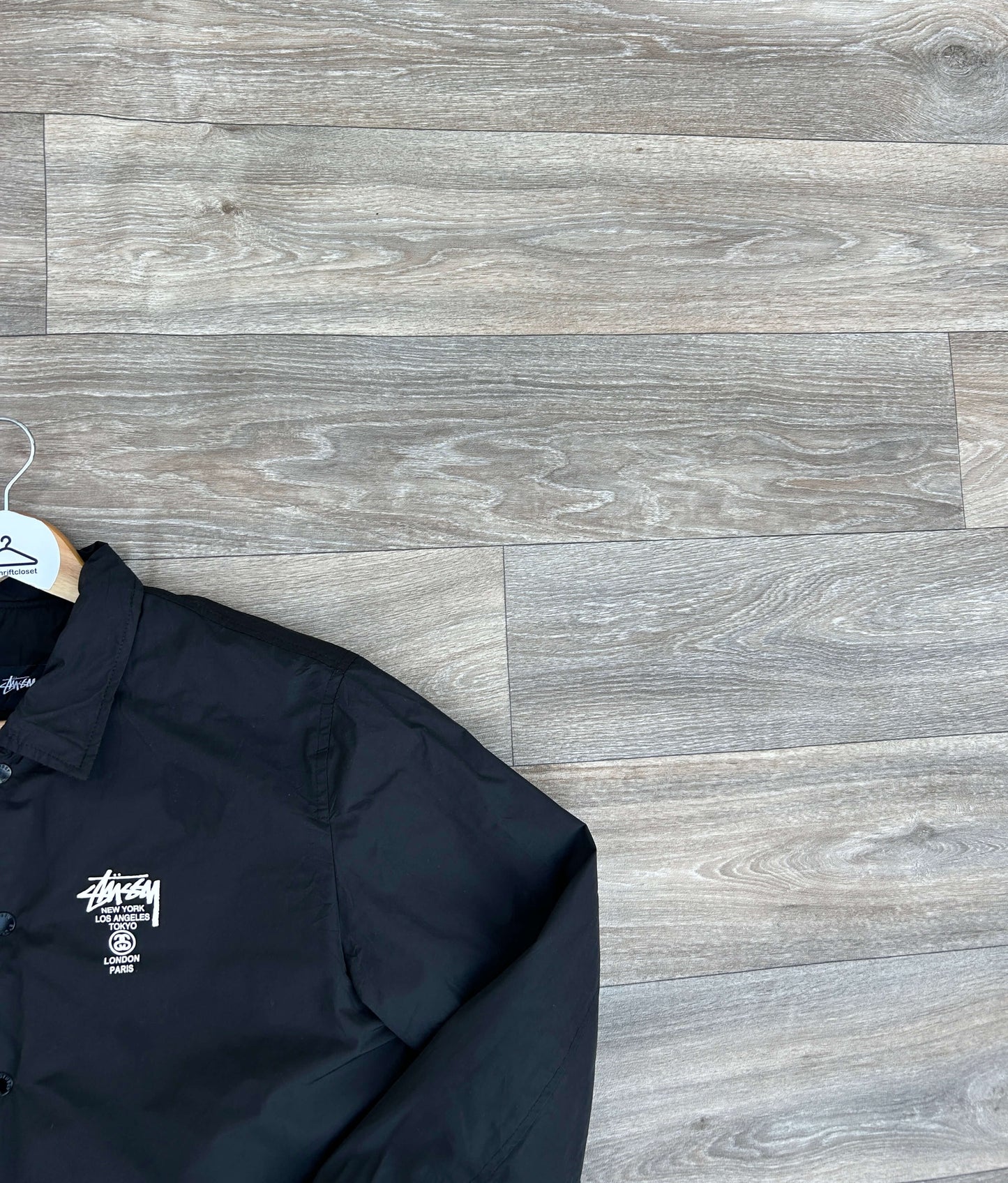 Stussy all cities logo print jacket