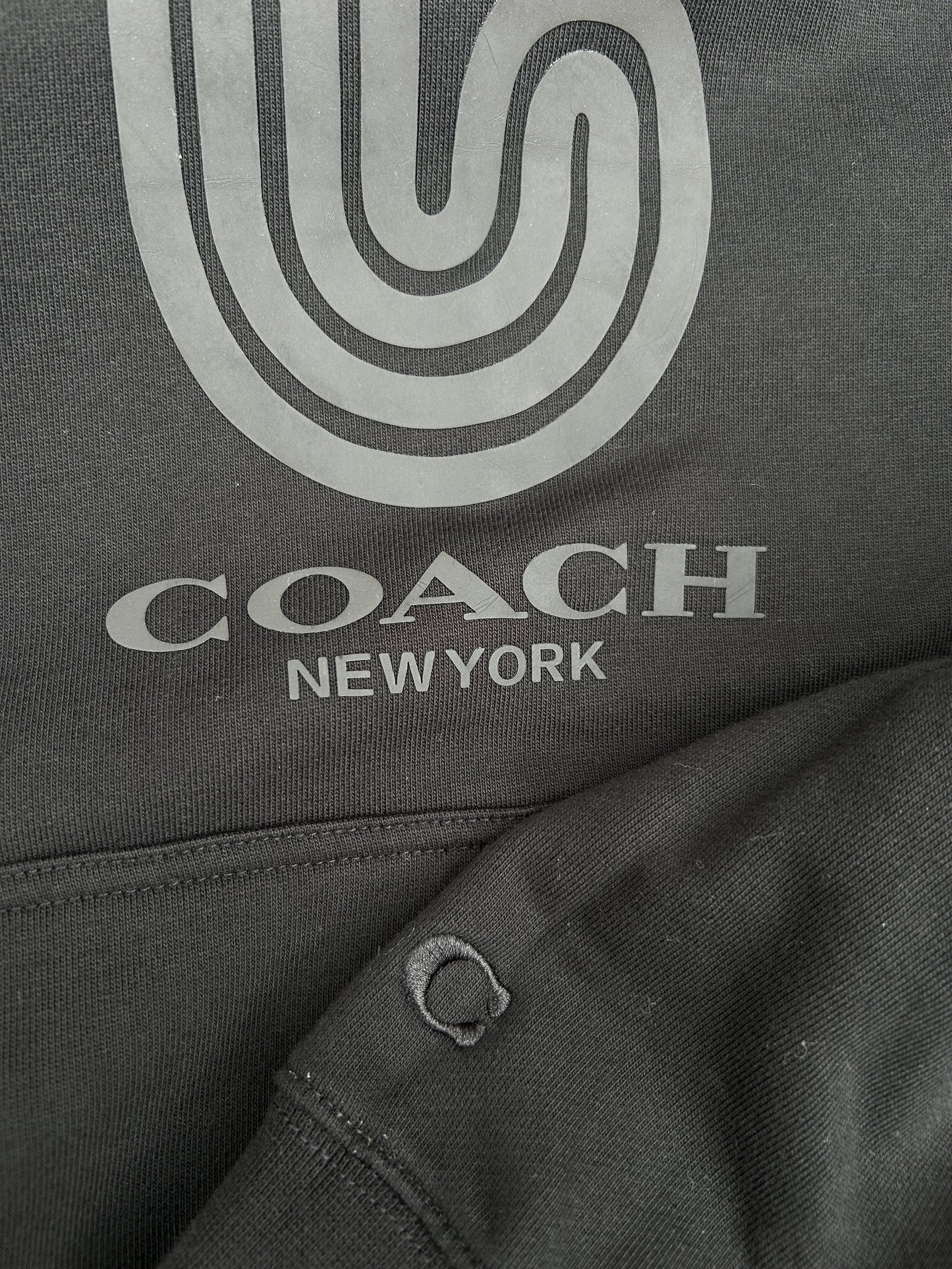 Coach reflective logo print hoodie