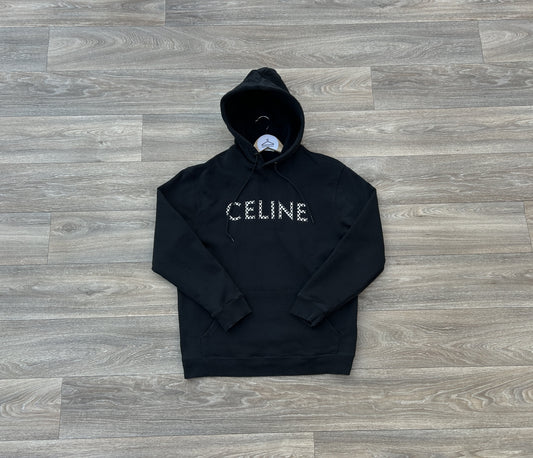 Celine Studded logo print hoodie