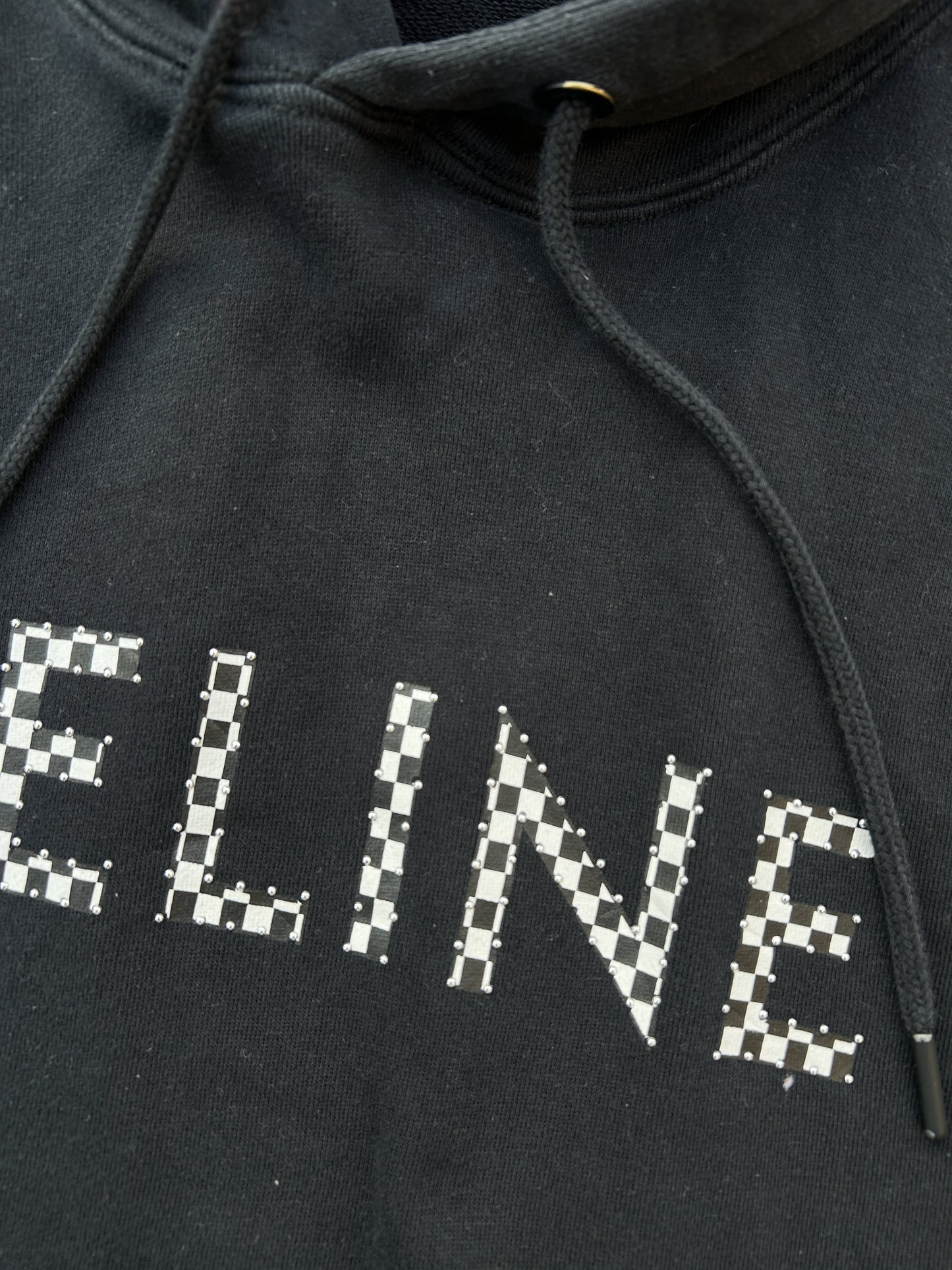 Celine Studded logo print hoodie