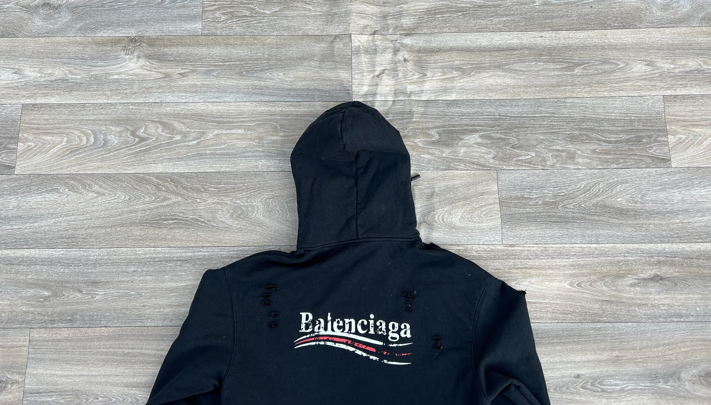 Balenciaga campaign distressed hoodie