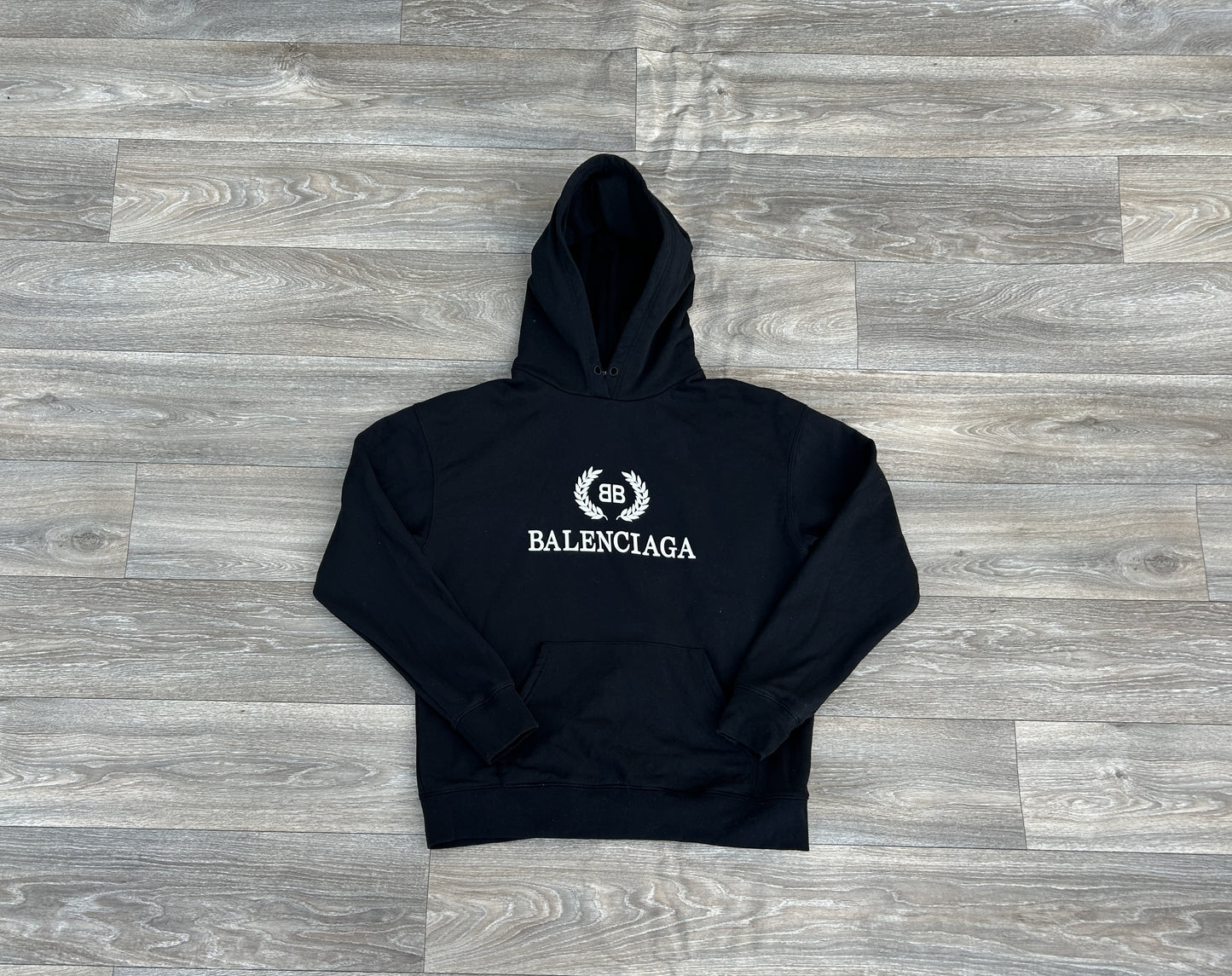 Balenciaga wreath logo print hoodie