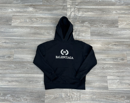 Balenciaga wreath logo print hoodie