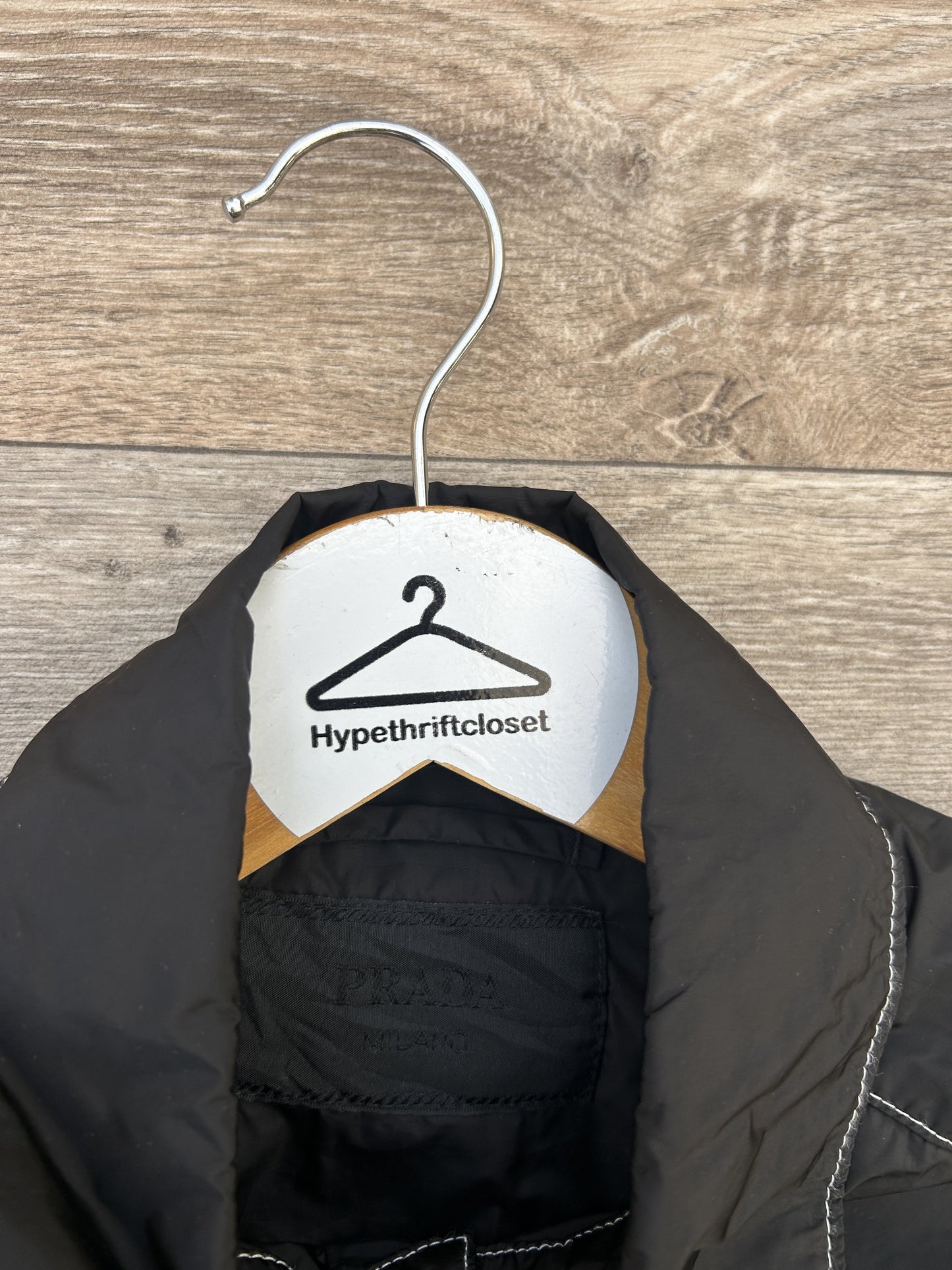 Prada nylon logo button up shirt