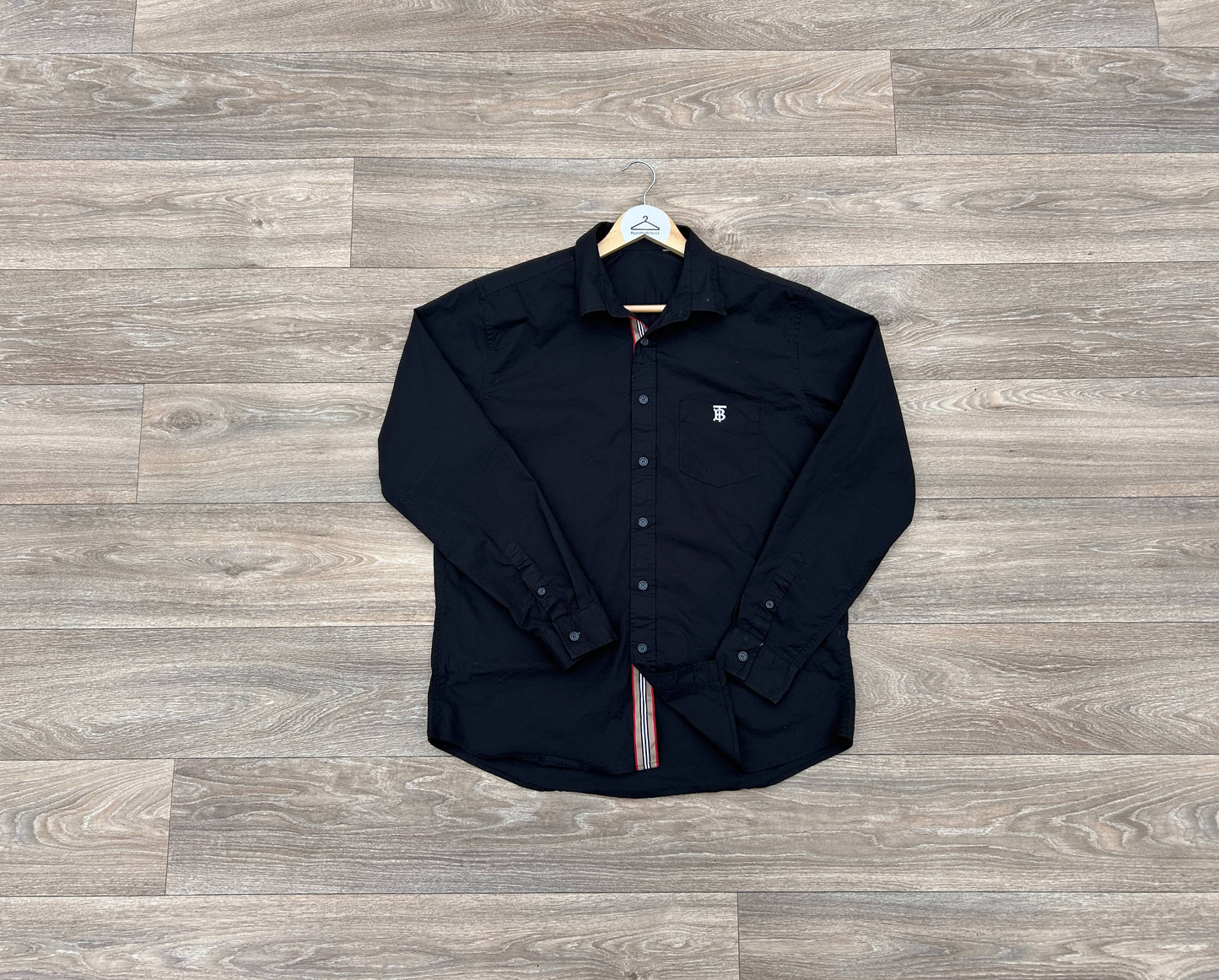 Balenciaga TB logo button shirt