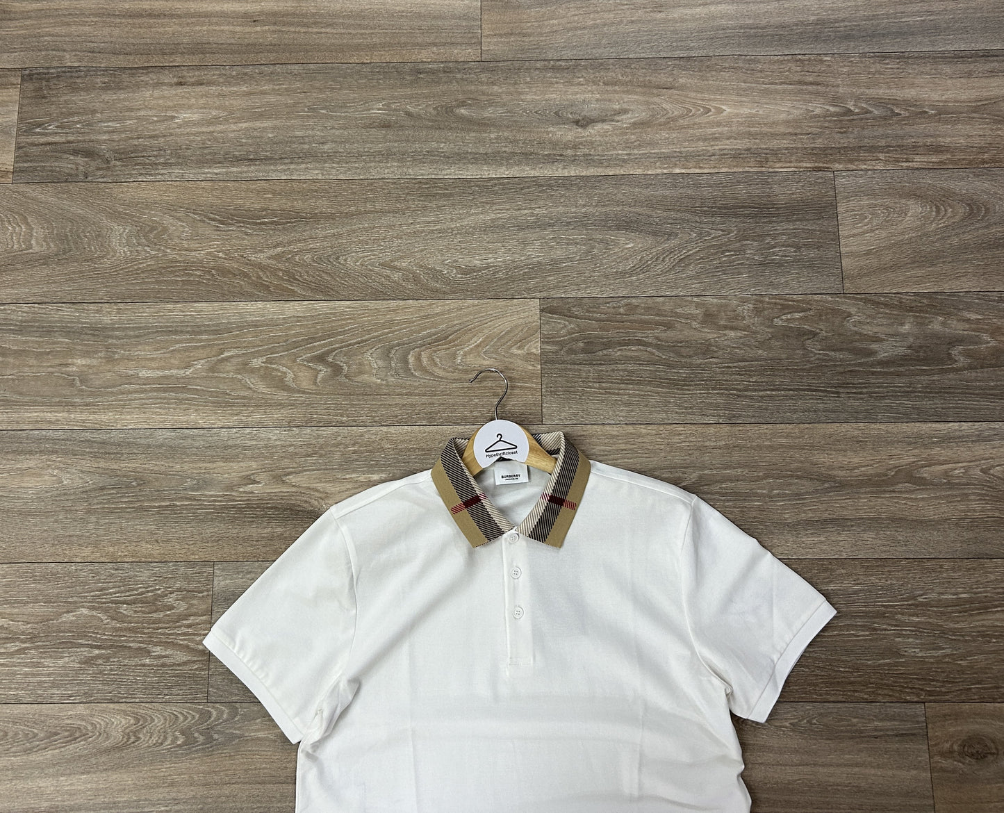 Vintage Burberry logo collar tshirt