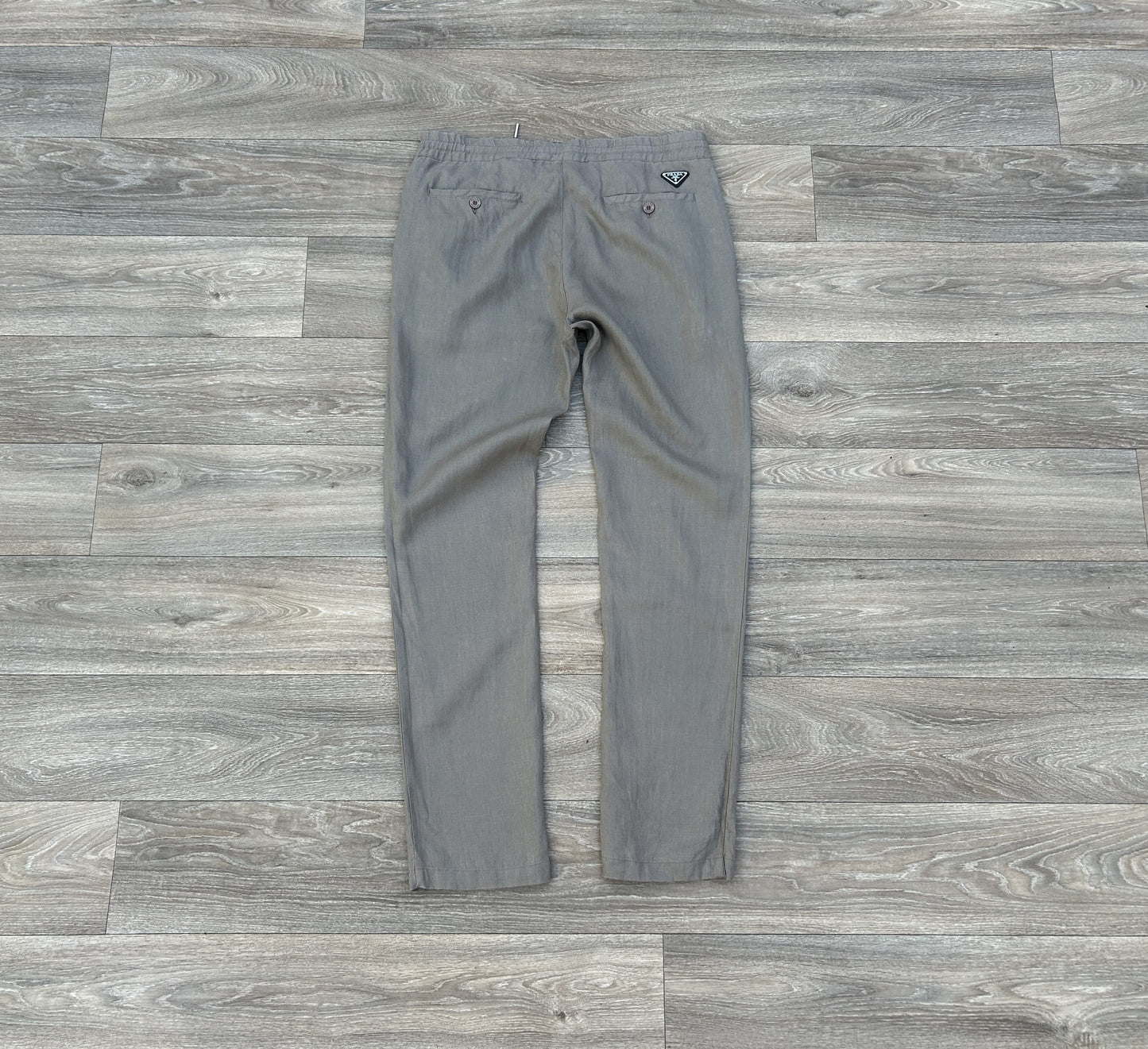 Prada logo linen pants