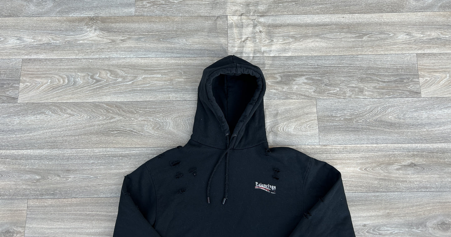 Balenciaga campaign distressed hoodie