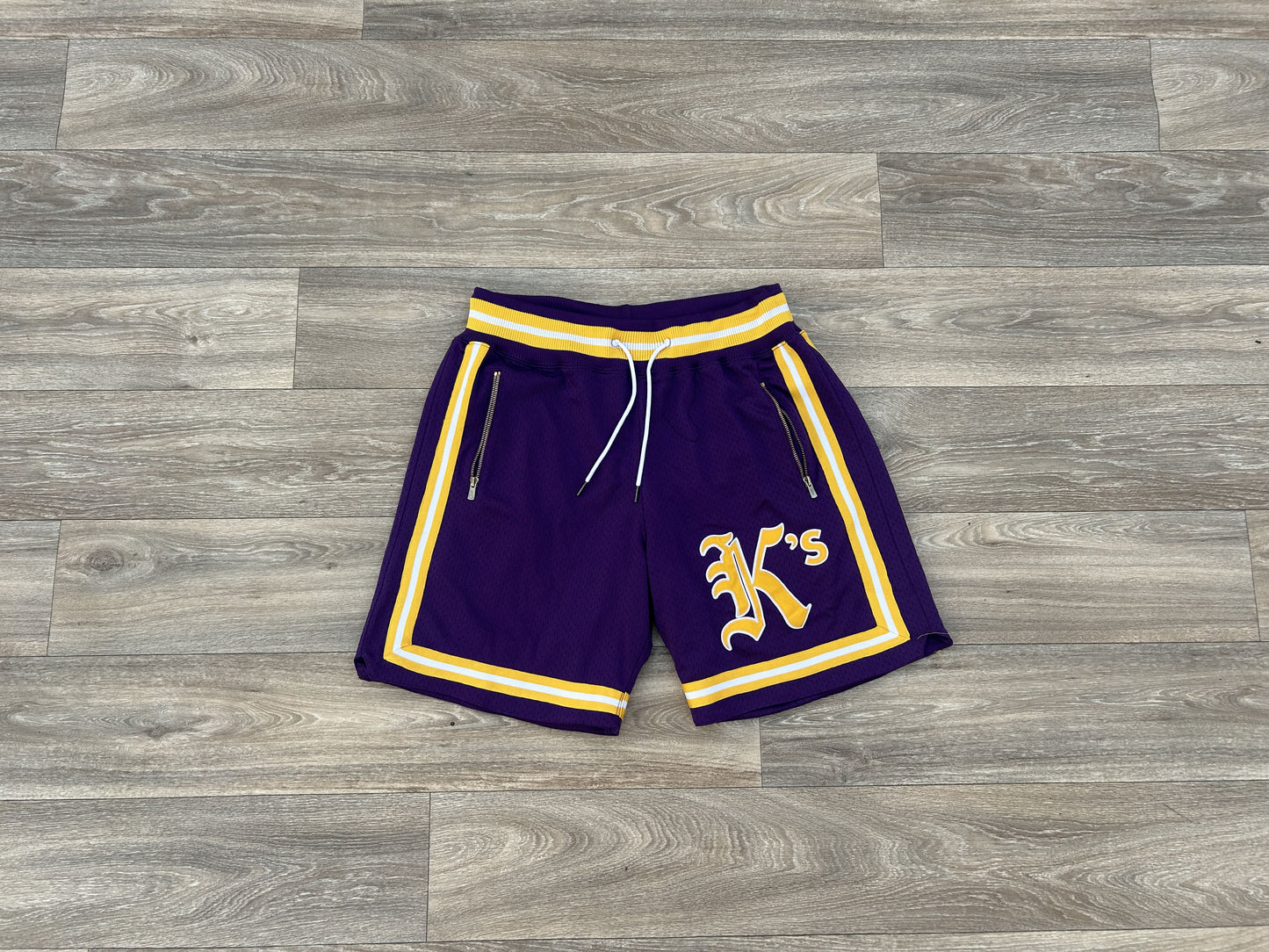 Kith x Mitchell & Ness logo shorts