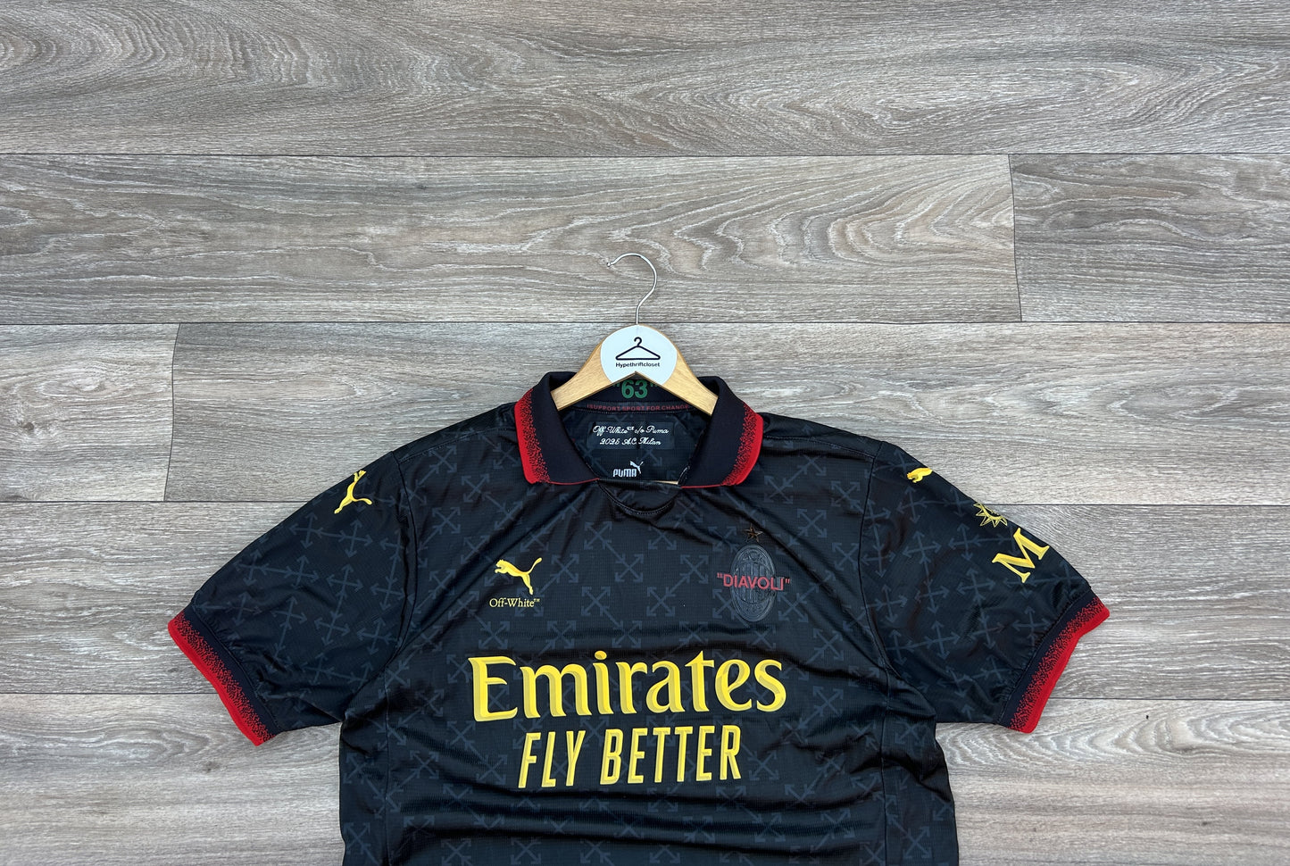 Off-White x Puma AC Milan jersey
