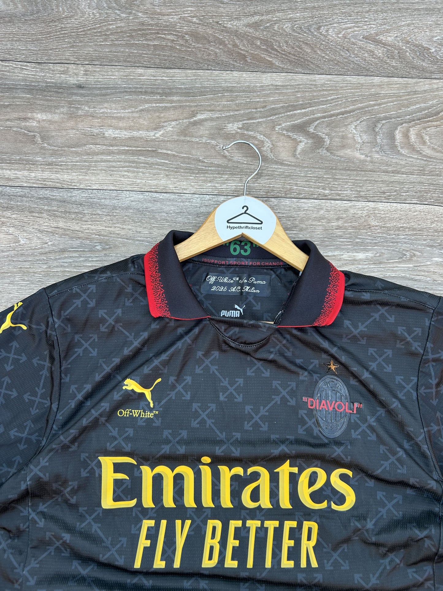 Off-White x Puma AC Milan jersey