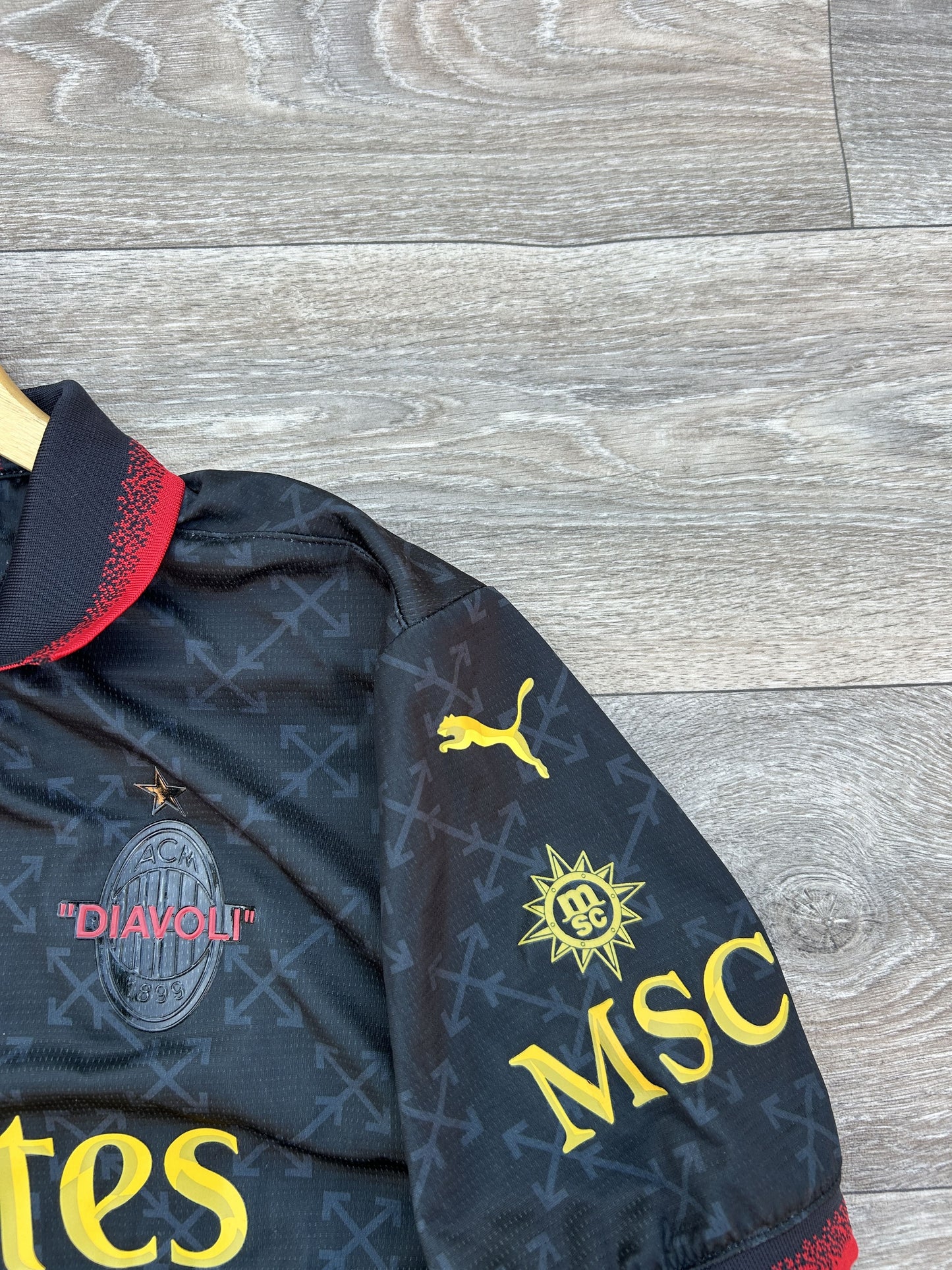 Off-White x Puma AC Milan jersey