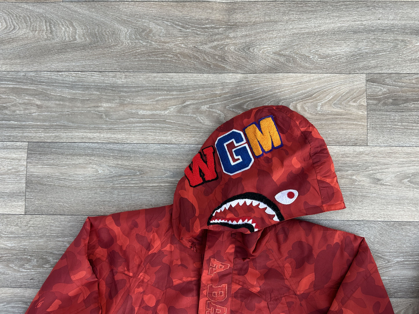 Bape shark camo logo jacket