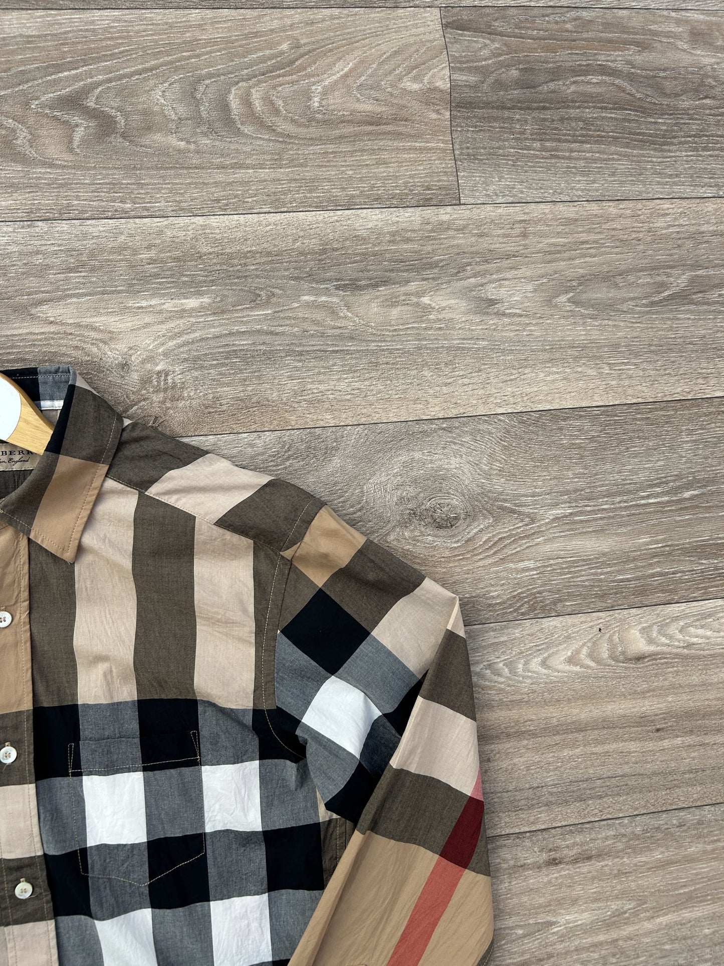 Burberry checkered button up shirt