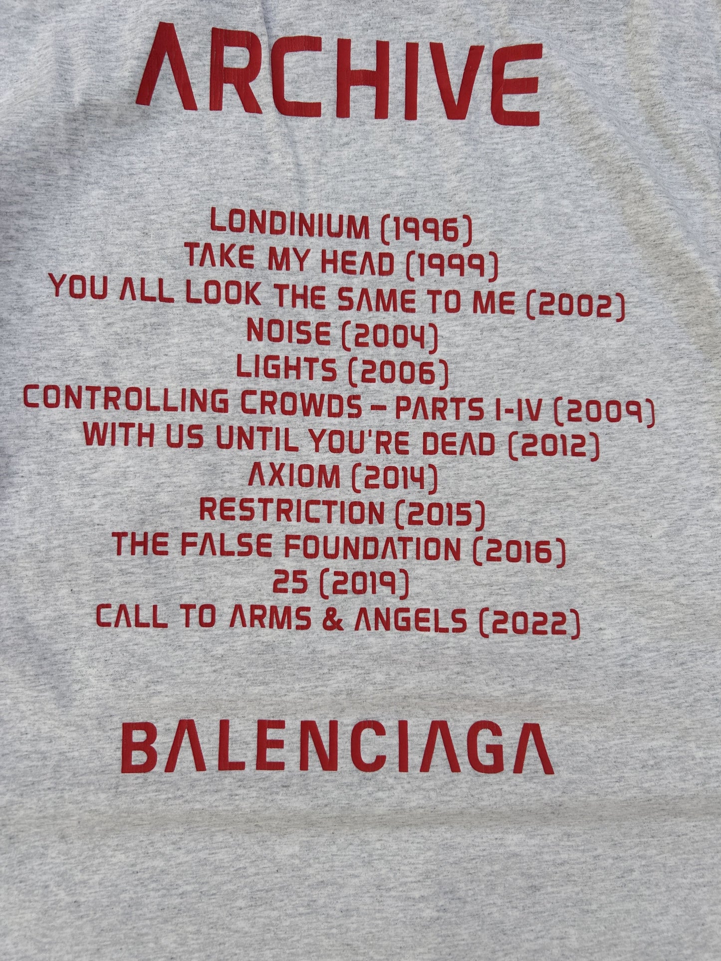 Balenciaga Archive series logo print tshirt
